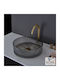 Voss Deasupra Blatului Chiuvetă Sticlă 40x40x12cm Glass Grey