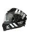 O'Neal Challenger Warhawk V.25 Black/White/Red Motorcycle Helmet Full Face ECE 22.06 1490gr with Sunvisor