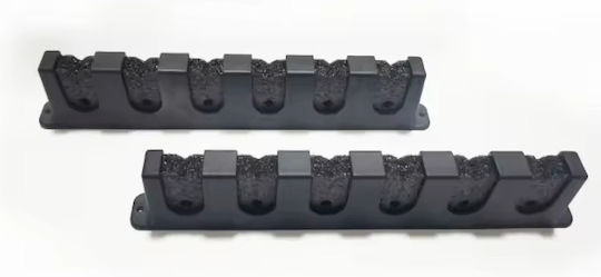 Set 2 Organizatoare pentru Lansete Zola 6 Spații Plastic Burete 31x6x3 Cm Negru
