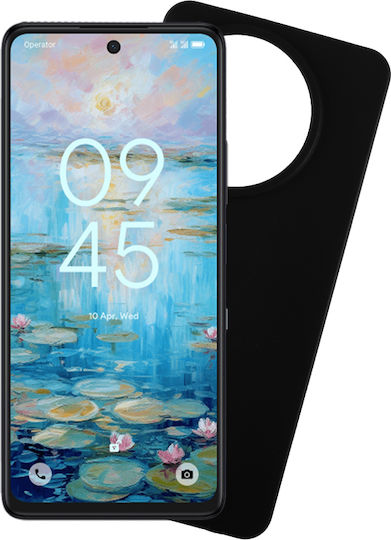 Volte-Tel Umschlag Rückseite Silikon mit Band Schwarz (TCL 50 NXTPAPER, TCL 50 PRO NXTPAPER 5G)