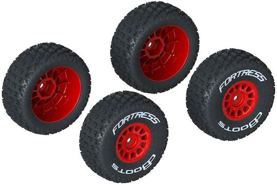 Set de Anvelope Off-road Premontate Arrma Dboots 'Fortress' 1/18 Roșu 4