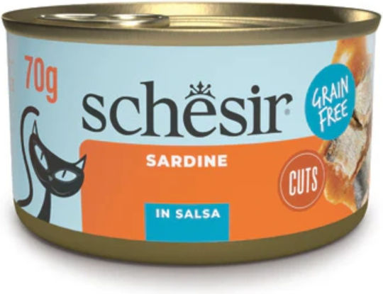 Schesir Wet Food for Cats in Cans with Sardine 70gr