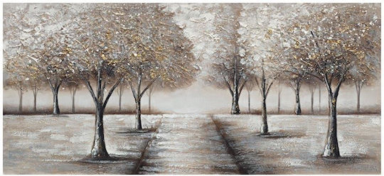 Καρβούνης Δρόμο Πίνακας σε Καμβά 60x120cm