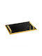 Marble Type 2024 Wedding Tray made of Metal Black 1pcs