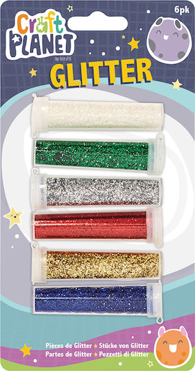 Docrafts Glitter Πολύχρωμο Σετ 6τμχ
