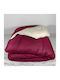 Bettdecke Einzelbett 160x240cm Bordeaux-ecru