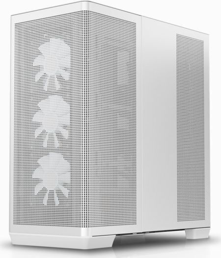 APNX C1-R v1 Gaming Midi Tower Computer Case with Side Window and RGB Lighting White