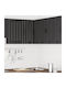 Lucca Corner Cabinet Wall Black 57x57x60pcs