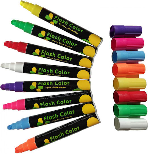 Next Flash Set of Liquid Chalk Markers for Blackboard 8pcs 352672 Oem