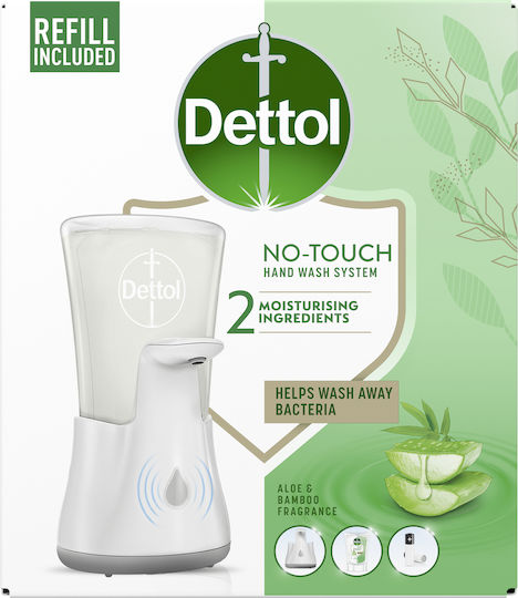 Dettol No-Touch Automatischer Seifenspender & Nachfüllpack Aloe Vera 250ml Dettol No-Touch Automatischer Seifenspender & Nachfüllpack Aloe Vera 250ml