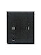 Hoya Wax Vier Türen Kleiderschrank Schwarz 119x42x181cm