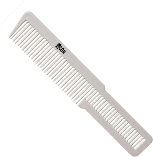 Barber Icon Comb Hair for Hair Cut White