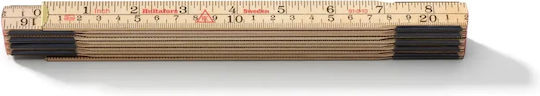Hultafors Folding Wooden Ruler 2m Inches & Millimeters 100504