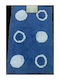 Bath Mat 50x80 100% Cotton Blue Circles