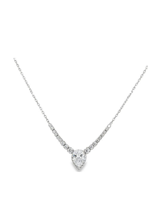Xryseio from White gold 14K with Zircon