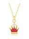 Jools Halskette mit Design Tiara aus Vergoldet Silber mit Zirkon