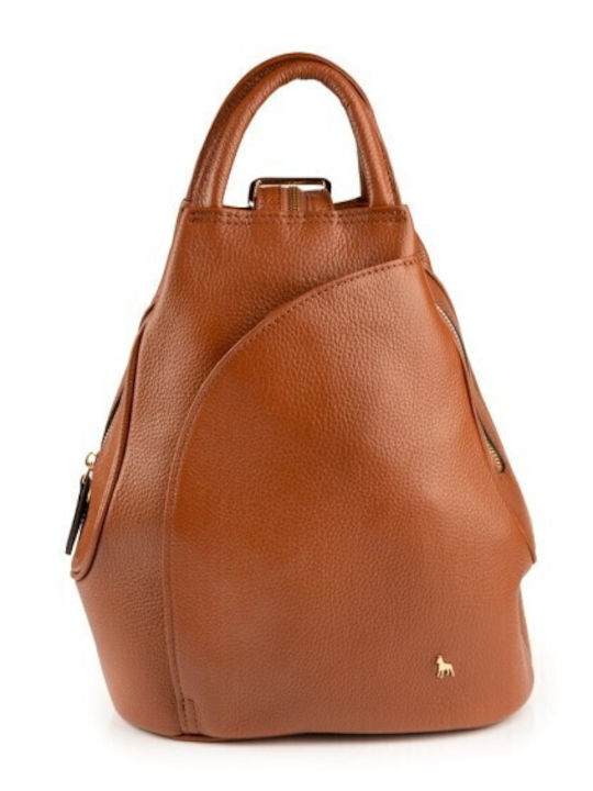 Boxer Leder Damentasche Rucksack Tabac Braun