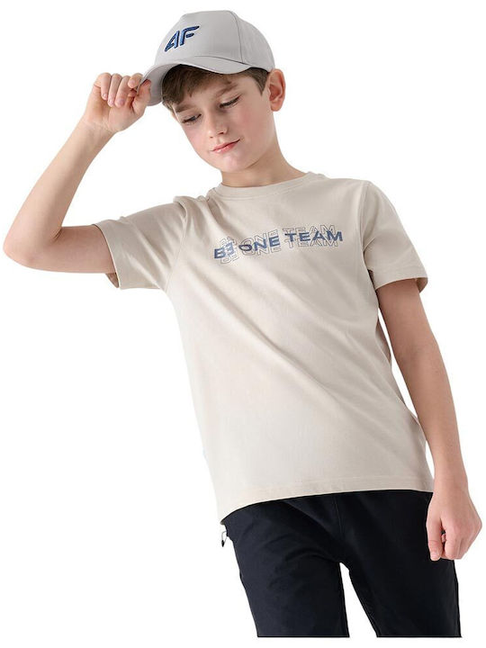 4F Παιδικό T-shirt Μπεζ