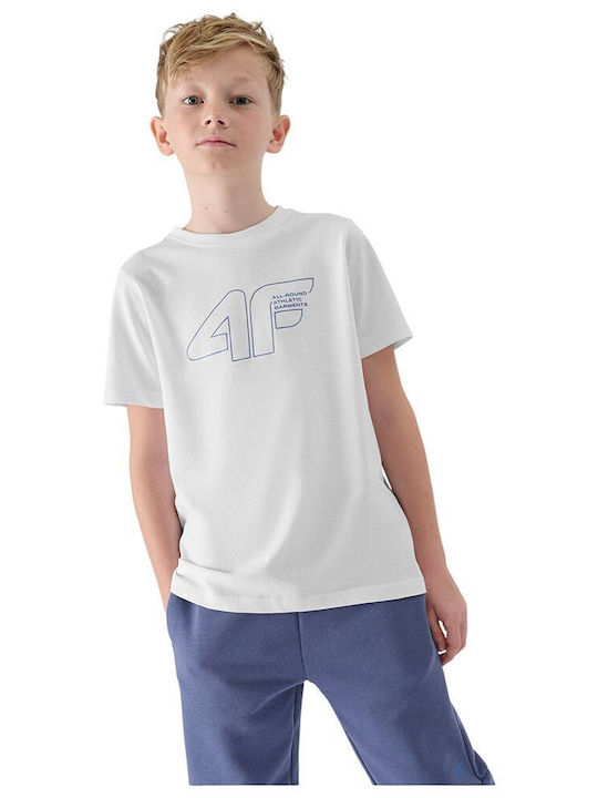 4F Παιδικό T-shirt Λευκό