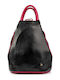 Leather Women's Bag Backpack Black