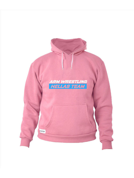 FightFlix Sweatshirt with Hood Pink