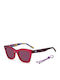 Missoni Women's Sunglasses with Pink Plastic Frame and Burgundy Lens