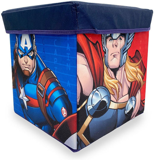 Dimcol Κουτί-σκαμπό Marvel Avengers 11 30x30x30 Blue 100% Polyester