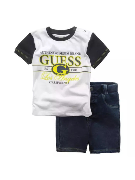 Guess Kids' Set with Shorts Summer 2pcs white