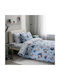 Vesta Home Apollo Set Cearceaf Pentru Copii Single Cu Față De Pernă Din Bumbac Albastru 170x240 cm