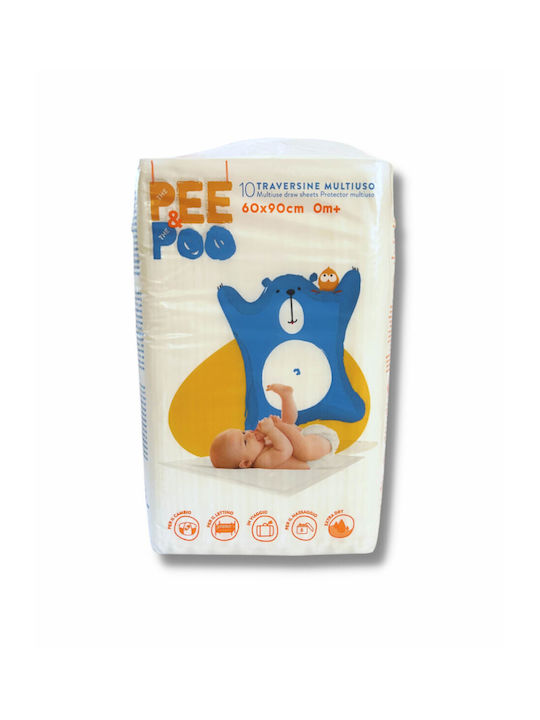 Pee&Poo Burp Tuch Einwegartikel 60x90cm 10 Stück