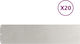 vidaXL Gartenbordüre in Silber Farbe 1.03m x 25cm