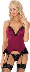 Livco Corsetti Fashion Agrafena Cf 90436 Corset + Thong Burgundy Κωδικός Προϊόντος D-242315