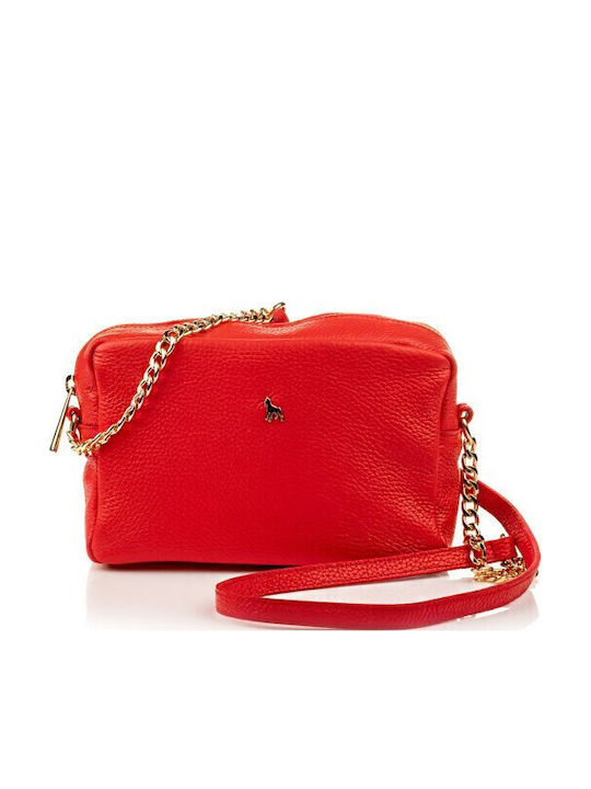 Boxer Leder Damen Handtasche Schulter Rot