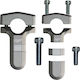 Gpk Adjustable Handlebar Risers Fatbar 28mm Height 35-55mm Silver