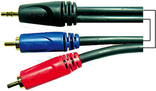 Schulz Kabel Schulz Kabel 3.5mm Male to 2x RCA Male Green Cable Length 2m