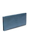 Leather Women's Wallet Classic Blue