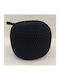 Pouf din macrame cu mâner 50x45cm Negru