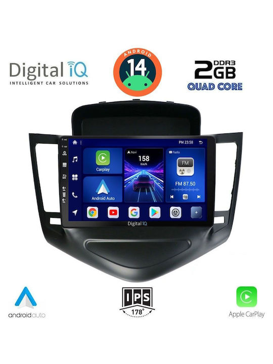 Digital IQ Ηχοσύστημα Αυτοκινήτου για Chevrolet Cruze 2008-2012 (Bluetooth/USB/AUX/WiFi/GPS/Apple-Carplay/Android-Auto) με Οθόνη Αφής 9"
