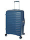Verage Medium Hard Blue Travel Suitcase with 4 Wheels Height 65cm