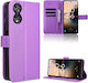 Diamond Texture Book Tempered Glass Violet (TCL 40 NXTPAPER 4G - TCL 40 NXTPAPER)