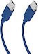 SBS Braided USB 2.0 Cable USB-C Male - USB-C 60W PD Blue 1.5m