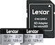 Lexar Professional Silver Plus (2-pack) microSDXC 128GB U3 V30 A2 UHS-I 150MB/s cu adaptor