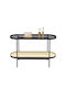 Seitz Console Table Metal with Glass Surface Natural L120xW38xH76cm
