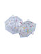 Floss & Rock Kids Curved Handle Umbrella with Diameter 67cm Transparent