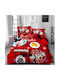 My Home Luxury Set Kids Duvet Cover Single with Pillowcase Cotton Blue 160x220cm