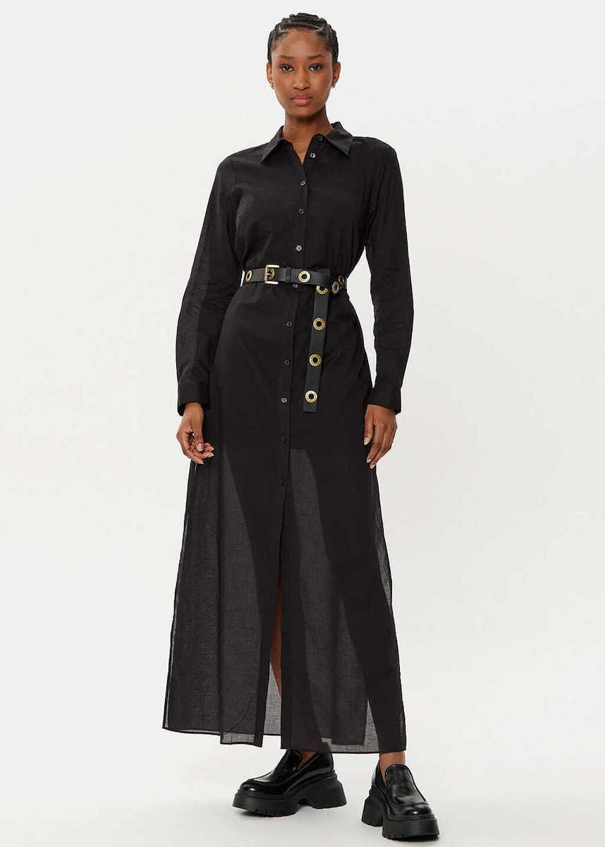 Michael Kors Maxi Shirt Dress Dress Black MR5829W4YJ-001