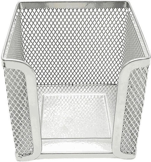 Metallischer Silberner Notizwürfelhalter Leer 9,5x9,5cm 471.092974
