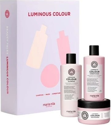Maria Nila Luminous Color Beauty Box Σετ Περιποίησης Μαλλιών Διατήρησης Χρώματος για Βαμμένα Μαλλιά με Σαμπουάν, Μάσκα & Conditioner 3τμχ