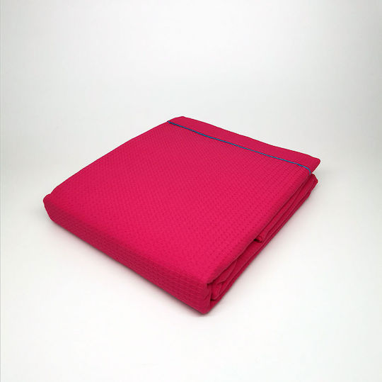 Piqué Blanket 220x240 100% Cotton Fuchsia