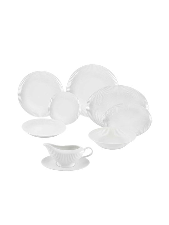 Oriana Ferelli White Porcelain Dinnerware Set 72pcs